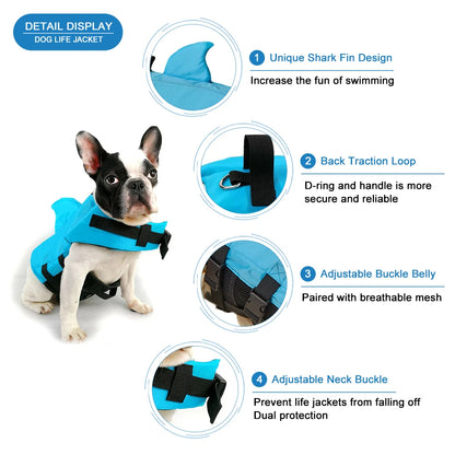 Shark Dog Safety Vest with Handle