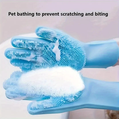 Gants de nettoyage et de toilettage pour animaux de compagnie pour le bain des chiens et des chats