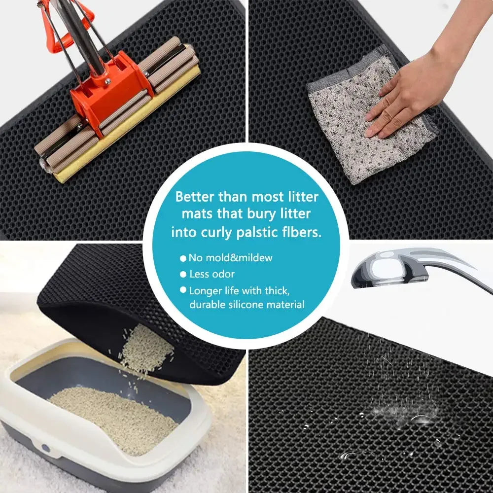 Cat Litter Mat With Double Layer Waterproof