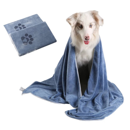 Microfiber Pet Bath Towel Embroidered Super Soft Absorbent Quick-dry