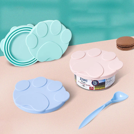 Portable Silicone Dog Cat Canned Lid 2-in-1 Food