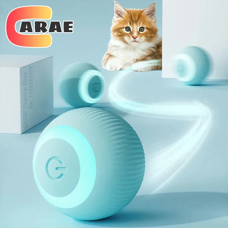 Balle interactive pour chat, jouet électrique intelligent à roulement automatique