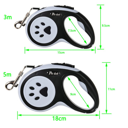 Retractable Dog Cat Nylon Leash Lead  3m 5m