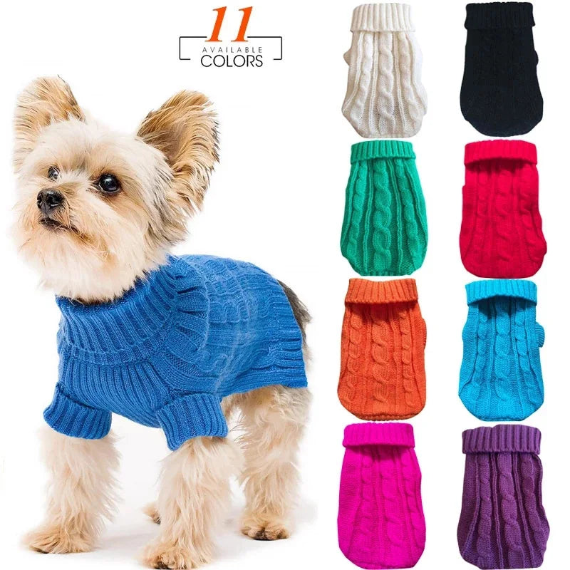 Vêtements d'hiver pour chiens Vêtements tricotés pour animaux de compagnie