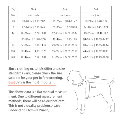 Maglietta alla moda per cani 