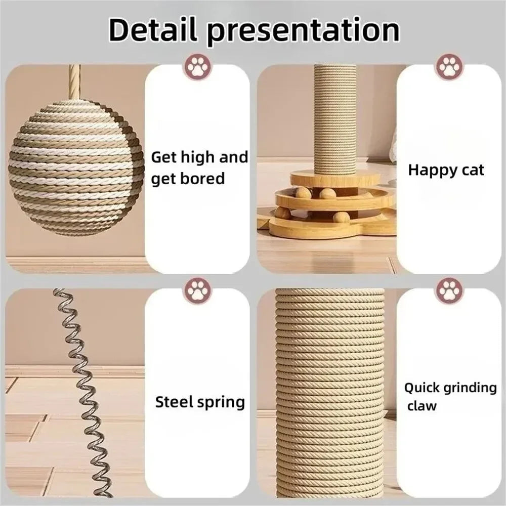 Pet Cat Toy Scratcher Stick Balls