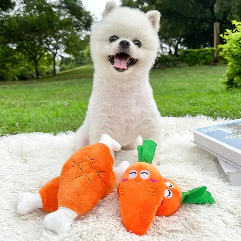 Forniture per animali domestici Peluche a forma di carota e verdura