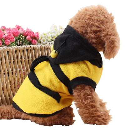 Bee Pet Cucciolo Cappotto Abbigliamento Outfit Pile