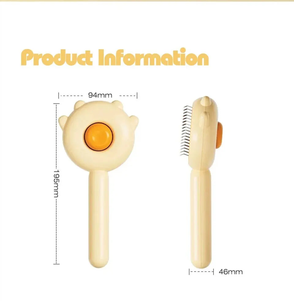 Pet Comb One-Key Hair Removal Cleaning Magic Brush