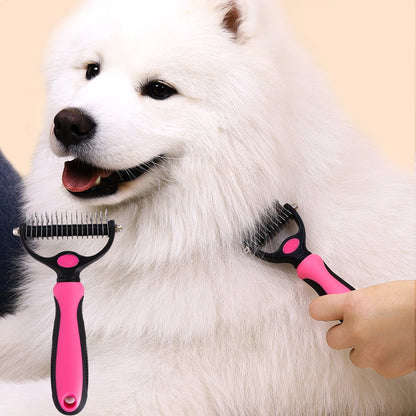 A Pet Double-sided Knot Comb Dog and Cat Beauty Hair Removal