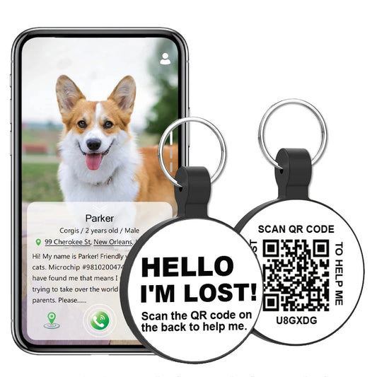 Étiquettes d'identification pour animaux de compagnie avec code QR Médaille pour chien pour collier