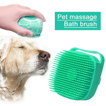 Brosse à récurer et à shampooing pour chien de compagnie 2,7 oz 80 ml