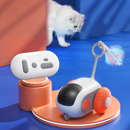 Voiture de sport intelligente télécommandée pour chat, jouets électriques