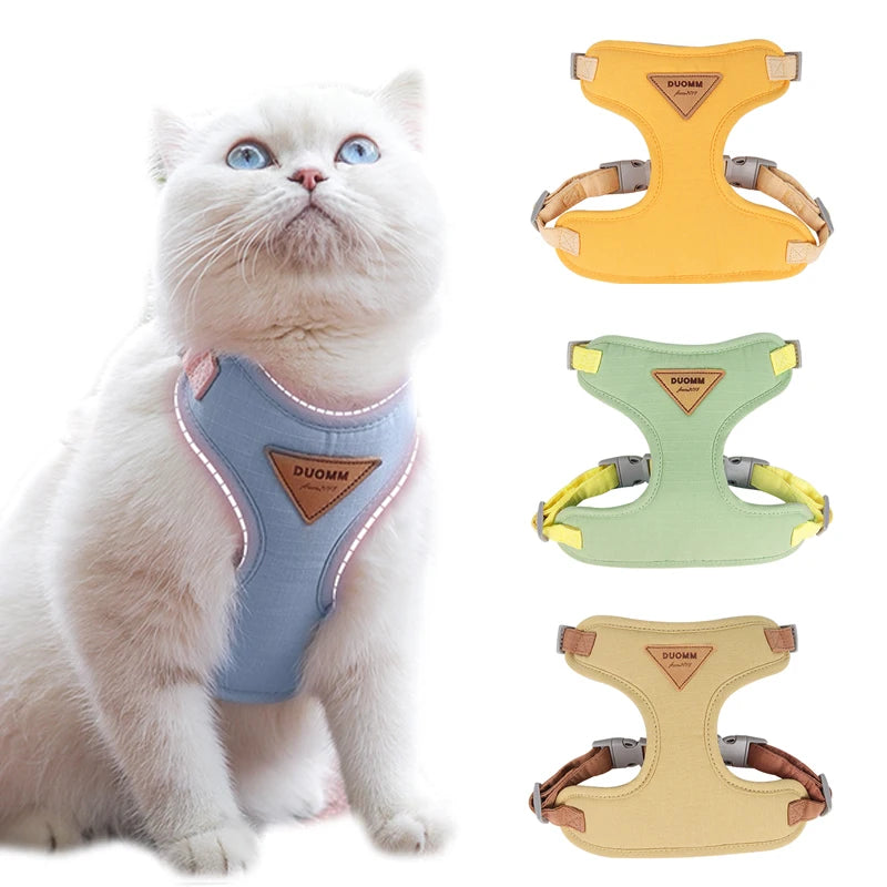 Cat Harness Leash Set Adjustable Multicolor