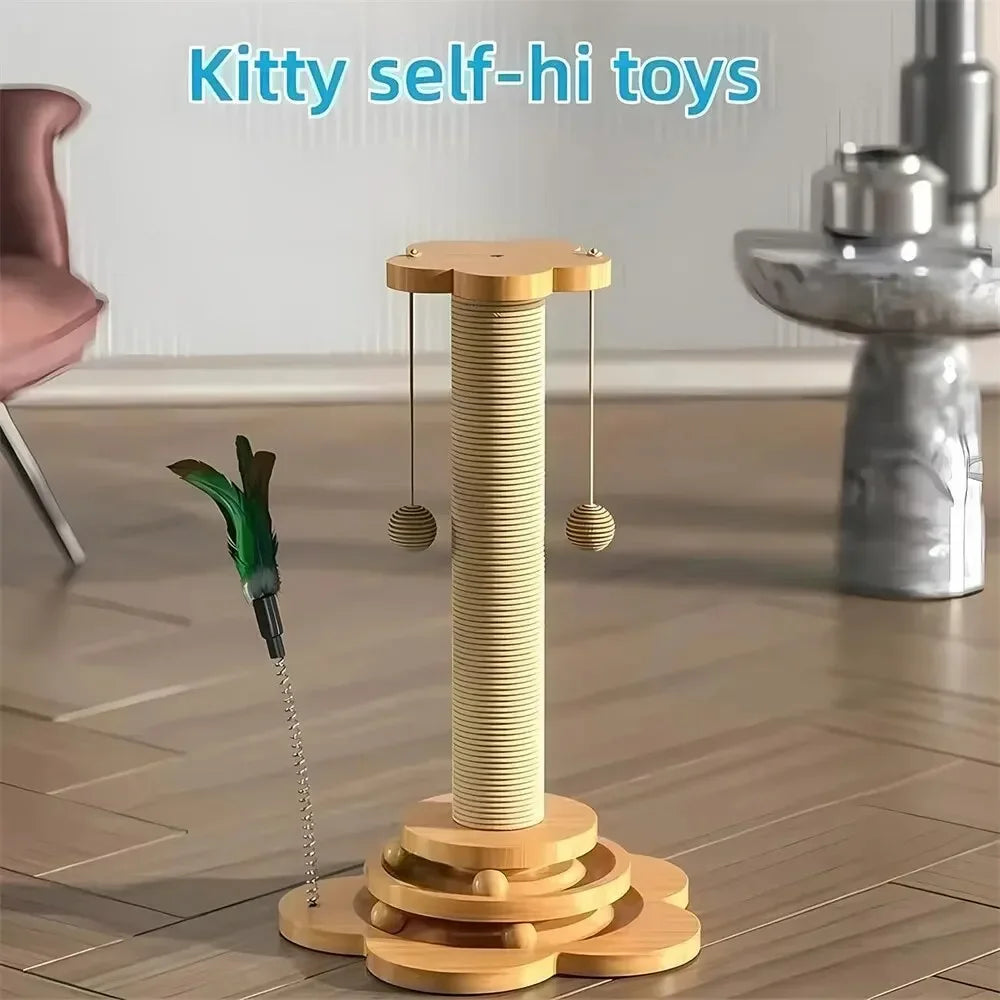 Pet Cat Toy Scratcher Stick Balls