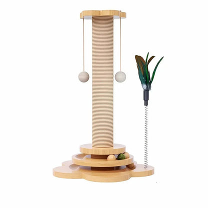 Pet Cat Toy Scratcher Stick Balls