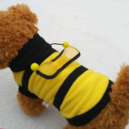 Bee Pet Cucciolo Cappotto Abbigliamento Outfit Pile