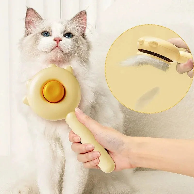 Pet Comb One-Key Hair Removal Cleaning Magic Brush